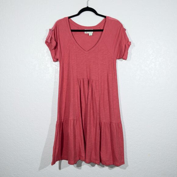 Saturday Sunday x‎ Anthropologie Pink Kathie Flounced Mini Dress Small - Picture 2 of 9